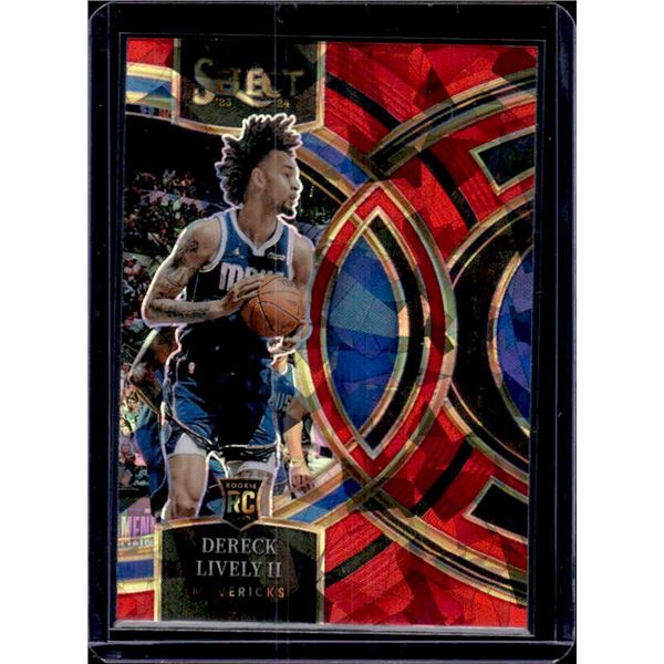 Dereck Lively Red Cracked Ice Prizm RC #111