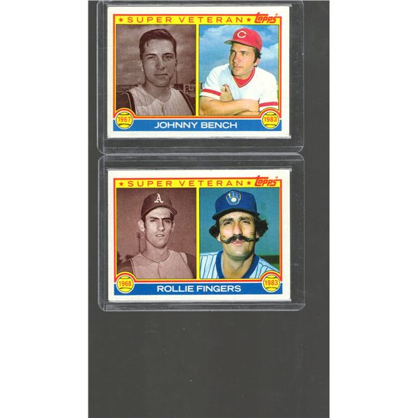 Rollie Fingers & Johnny Bench 1983 Topps Super Veteran