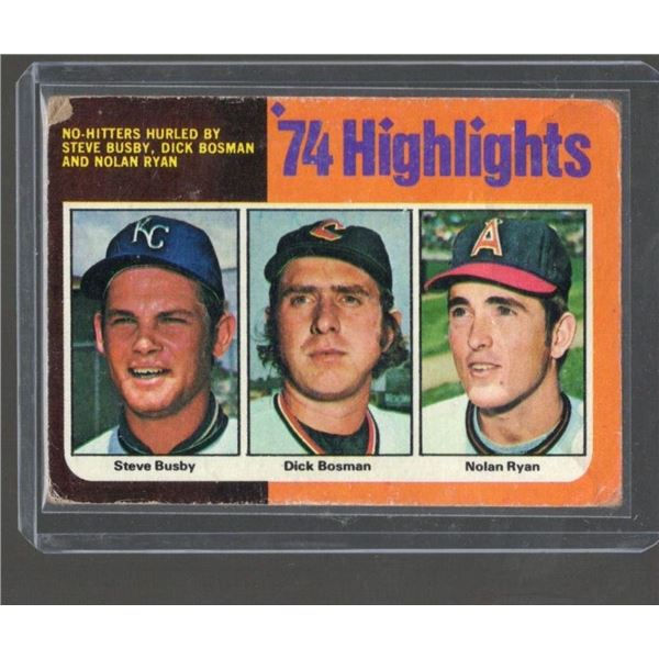 Nolan Ryan 1975 Topps '74 Highlights