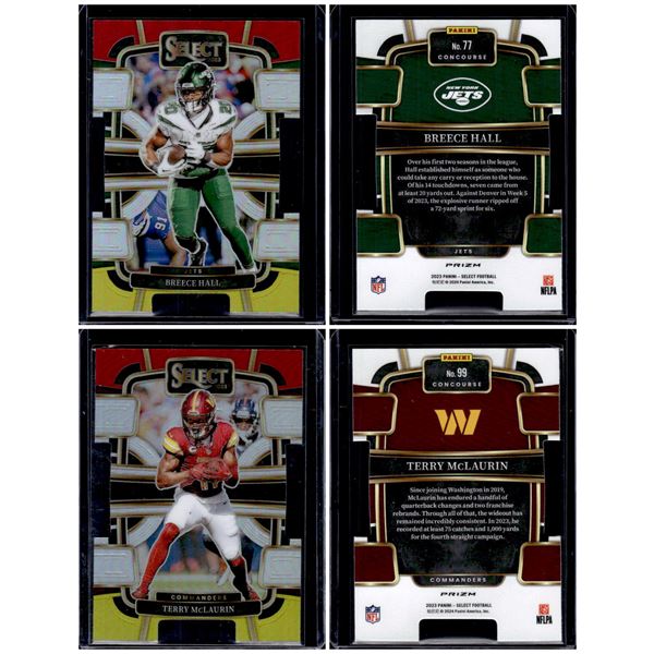 Breece Hall & Terry McLaurin Red/Yellow Prizm Die-Cuts