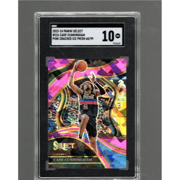 Cade Cunningham Pink Cracked Ice Courtside /99 #226 SGC 10