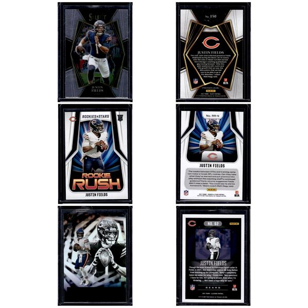 Lot of 3 Justin Fields RCs. Select, Rookie Rush, Illusions