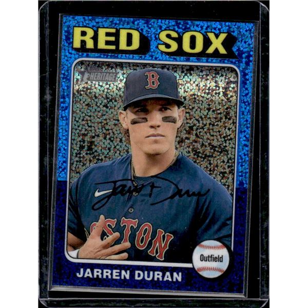 Jarren Duran Blue Sparkle 2024 Topps Heritage #83