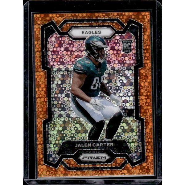 Jalen Carter Orange Disco Prizm RC 2023 Prizm #381