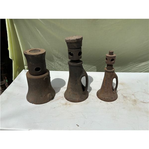BOTTLE JACKS, LOT OF THREE