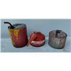 Image 1 : METAL GAS CANS, LOT OF 3