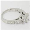 Image 6 : 14k White Gold 1.50 ctw 3 Radiant Diamond Engagement Ring w/ Round Accents Sz 5.