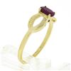 Image 7 : 14k Yellow Gold 0.70 ctw Oval Ruby Solitaire Dual Finish Open Infinity Sides Rin