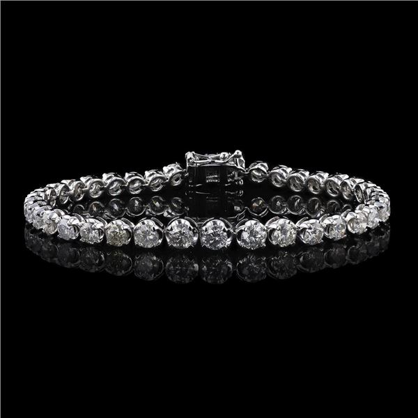 8.03 ctw Diamond 14K White Gold Tennis Bracelet