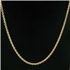 Image 4 : Unisex 18K Yellow Gold Long 28" 4.9mm Wide Polished Rope Chain Necklace 21g