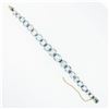 Image 6 : Antique Victorian Handmade 8k Gold GIA 25.0 ctw Old Hand Cut Aquamarine Bracelet