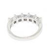 Image 5 : 18k White Gold 1.25 ctw Large Bar Set Princess Diamond Milgrain Work Band Ring