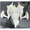 Image 3 : Set of Three Outdoor Scone Lights, White with Frosted Glass 9Dx13H