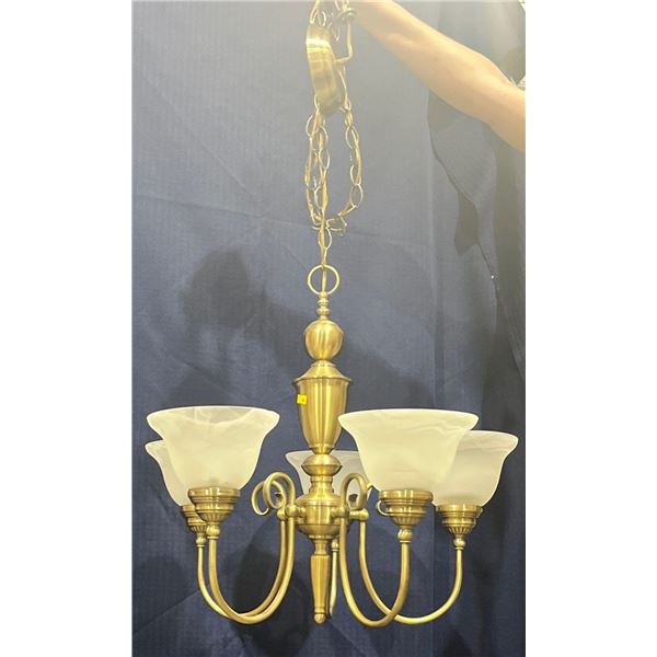 Decorative Indoor Lighting Brushed Brass and Frosted Glass 22Diax20.5H+62H Chain