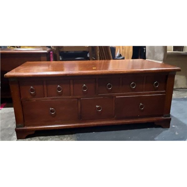 Hardwood Coffee Table with Drawers 47Wx27Dx20H