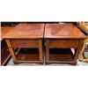 Image 1 : Pair of Hardwood Side Tables 23Wx27Dx23H each