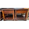 Image 4 : Pair of Hardwood Side Tables 23Wx27Dx23H each