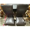 Image 2 : Pair of Black Leather Chairs 18Wx21.5Dx43H  seat height 19.5