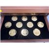 Image 5 : Leonardo Da Vinci 50 Coin Set, Each Coin is 64.3g 24K Gold Plated over 92.5% Silver, CoA Included