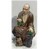 Image 1 : Ceramic/Enamel Seated Louhan Figure