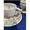 Image 3 : Stone Cups & Saucers, Mortar & Pestle, Made in Afghanistan