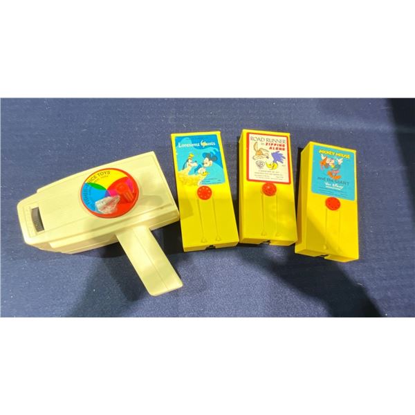 Vintage Fisher Price Movie Viewer (Zipping Along, Lonesome Ghost, Mickey Mouse & the Giant)