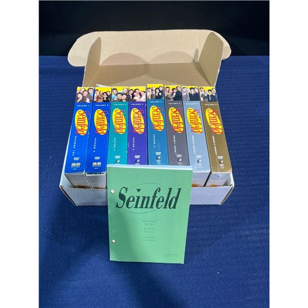 Seinfeld DVDs (some never opened), includes "The Big Salad" Script with Signatures
