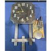 Image 1 : Wall Mounted Tail Clock, All pieces included may need some repairs