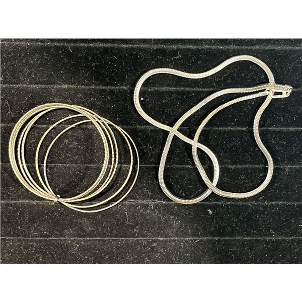 Bangle Bracelets and Box Chain