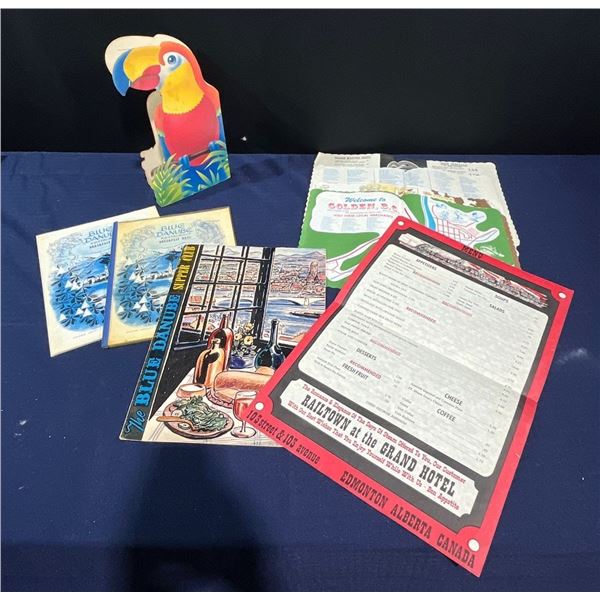 Collection of Menus & Placemats from Various Edmonton Restaurants