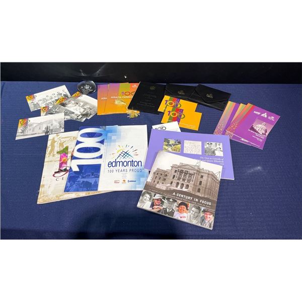 Memorabilia from Alberta Centennial/Royal Visit, Including 2 Brass Medallions