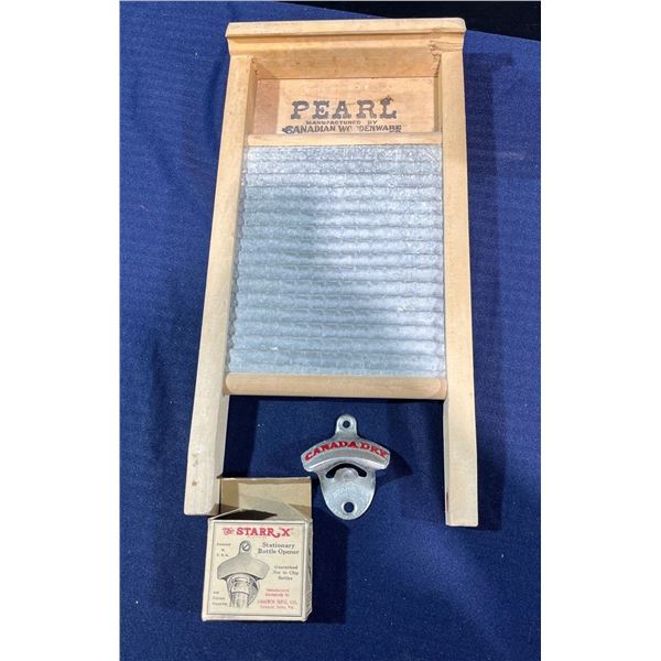 Pearl Washboard and Bottle Opener