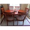 Image 1 : Oak Dinning Room Table Seats, 6 Chairs