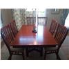 Image 4 : Oak Dinning Room Table Seats, 6 Chairs