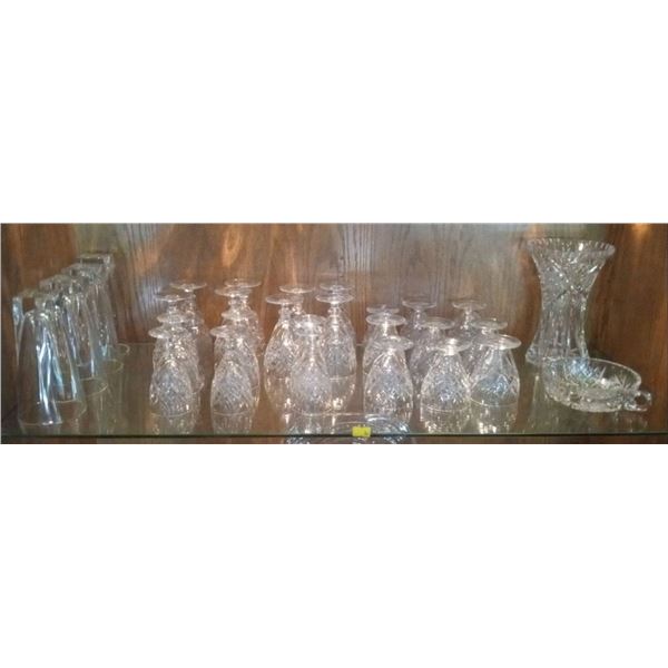 Crystal Glasses and Crystal Vase
