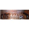Image 1 : 8 Glass Cases with Gold Touching and Wine Glasses