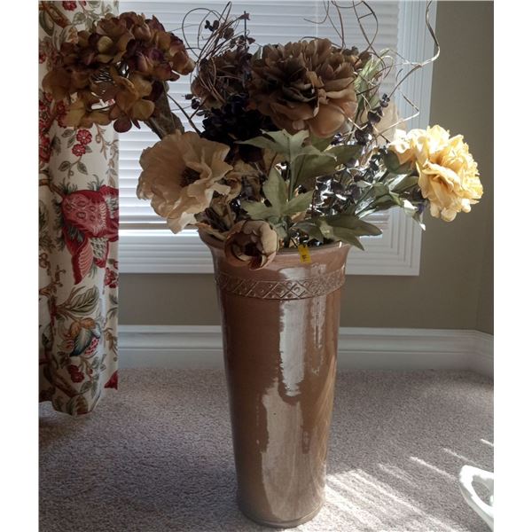 Vase with Silk Flowers
