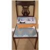 Image 1 : Collection of Antique Chair and Wooden Christmas Card Box