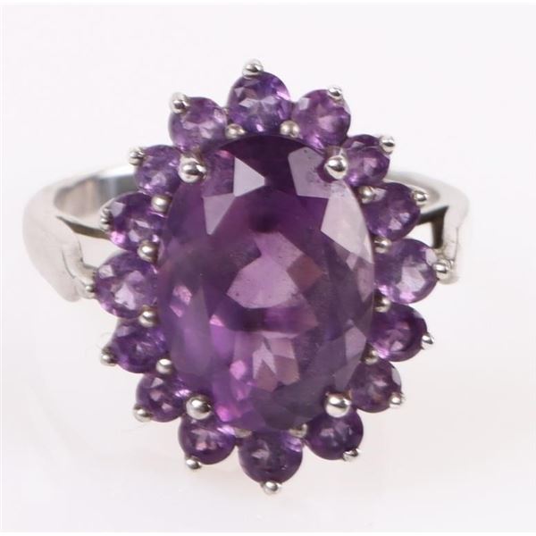 AMETHYST STERLING SILVER LADIES RING