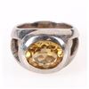 Image 1 : 3.0CT YELLOW CITRINE STERLING SILVER RING