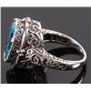 Image 2 : STERLING SILVER BLUE CUBIC ZIRCONIUM LADIES RING
