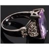 Image 3 : STERLING SILVER PURPLE CUBIC ZIRCONIUM RING
