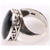 Image 4 : BLACK ONYX STERLING SILVER LADIES RINGS - (6)