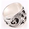 Image 3 : STERLING SILVER ORNATE MEN'S RINGS - LOT OF 2