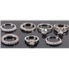 Image 1 : STERLING SILVER CZ LADIES RINGS - LOT OF 7