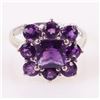 Image 1 : PURPLE AMETHYST 10K WHITE GOLD LADIES RING