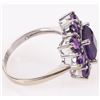 Image 2 : PURPLE AMETHYST 10K WHITE GOLD LADIES RING