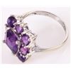 Image 3 : PURPLE AMETHYST 10K WHITE GOLD LADIES RING