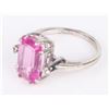 Image 3 : 3.0CT PINK SAPPHIRE 10K GOLD LADIES RING