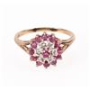 Image 1 : 10K YELLOW GOLD RUBY DIAMOND LADIES RING